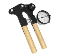 Misuratore di tensione professionale per ruote di biciclette, meccanico per calibro a quadrante con impugnatura in legno, strumento di precisione per correzione del cerchio di mountain bike e bici da