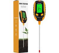 Misuratore di Terreno, misuratore di PH del Suolo 4 in 1, Display LCD, Temperatura della pianta/umidità del Suolo/misuratore di PH/retroilluminazione intensità della Luce Solare Misuratore