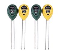 Misuratore Di Umidità 4 Pezzi Misuratore PH Del Suolo 3 In 1 Kit Tester Del Terreno For Attrezzi Da Giardinaggio Con Luce Di Umidità E Test PH For Giardino Agricolo Prato Interno