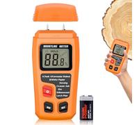 Misuratore di Umidità Del Legno, Igrometro Digitale per Legno con Batteria E Display LCD, Misuratore Umidità Legno Muri, Rivelatore di Umidità con Pin per Legno Pavimenti Muratura