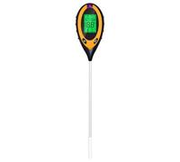Misuratore di umidità del suolo digitale 4 in 1, misuratore di pH, umidità del suolo, temperatura della pianta, display LCD, retroilluminazione dell'intensità della luce solare, misuratore di test del