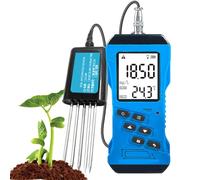 Misuratore di umidità del suolo, kit digitale per l'analisi del terreno con display LCD, misuratore di umidità del suolo/NPK/PH/EC, tester di conducibilità dei nutrienti per la coltivazione del suolo