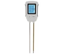 Misuratore di umidità del suolo, tester portatile 3 in 1 per il pH del suolo con sensore igrometrico a doppia sonda Temperatura di alta precisione Kit di test della sonda del suolo