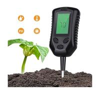 Misuratore di umidità del terreno, Misuratore del terreno 4 in 1 PH/umidità/luce solare/temperatura Umidometro Monitor di acidità Sensore di umidità Tester per giardinaggio e agricoltura