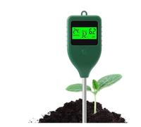Misuratore di umidità del terreno, Misuratore di pH del terreno 3 in 1, tester di fertilità for fattoria e giardino, rilevatore di umidità del terreno for piantagioni indoor per giardinaggio e agricol