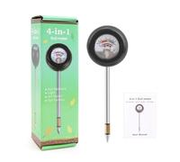 Misuratore di umidità del terreno, Misuratore di pH del terreno 4 in 1 Umidità Luce solare PH Fertilità Acidità del terreno Tester rilevatore for piante in vaso per giardinaggio e agricoltura