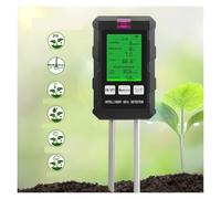 Misuratore di umidità del terreno, Misuratore digitale 6 in 1 multifunzionale del pH del terreno, tester di pH/temperatura/umidità solare, strumento da giardinaggio per giardinaggio e agricoltura