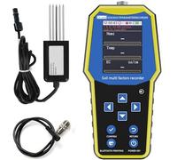 Misuratore di umidità del terreno multifunzione 7 in 1, kit misuratore di pH con umidità, temperatura, conduttività, azoto, fosforo e pH, display LCD, misuratore di umidità del terreno con custodia fo