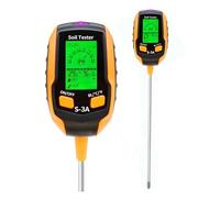 Misuratore di umidità del terreno, Tester del terreno 6 in 1 PH/umidità/salinità/illuminazione/temperatura/umidità per giardinaggio e agricoltura