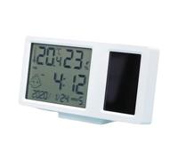 Misuratore di umidità della temperatura di energia solare Termometro da tavolo igrometro con visualizzazione ora data settimana termometri ad alta efficienza energetica