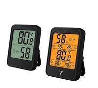 Misuratore di umidità della temperatura stanza interna con termometro igrometro digitale LCD grandi dimensioni(Mc41-black-backlight)