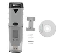 Misuratore di umidità della temperatura USB Termometro portatile igrometro a forma di penna con allarme LED a due canali Design impermeabile per monitoraggio interno ed esterno