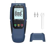 Misuratore di umidità digitale 2 in 1 for legno ed edilizia - Tester a doppio e senza puntale for ristrutturazione, costruzione e lavorazione del legno