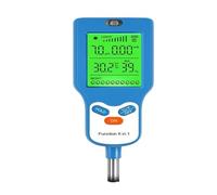 Misuratore di umidità digitale, Misuratore di temperatura e pH del terreno multifunzionale digitale 6 in 1 a 90°, for fattoria, giardino, fertilità, umidità, lu solare, tester di umidità.,per legno e
