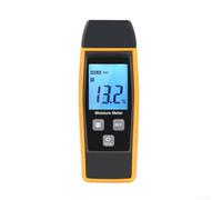 Misuratore di umidità digitale per legno con display LCD per legna da costruzione e legna da ardere, rilevatore di umidità tipo pin con funzione hold per pareti, calcestruzzo e gesso, 130 mm, giallo