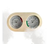 Misuratore di umidità e temperatura | Misuratore di temperatura e umidità per sauna | Preciso di facile lettura in legno per garage, camera da letto, patio, cantina, cucina, bagno, giardino