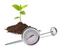 Misuratore Di Umidità - Messa Di Umidità Del Suolo | Mertemometro Del Terreno Con Sonda In Acciaio Inossidabile 50 Cm | Termometri Di Test Del Terreno Dello Stelo Lungo Per Compost, 0 ° C ~ 120 ° C |