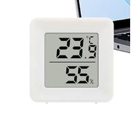 Misuratore di umidità, misuratore di temperatura, 1,89 x 1,12 pollici con LCD Build, Digital Hydrometer Sensor, interno Clock with Mini Style, Batteria Tool for Terrarium