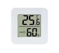 Misuratore di umidità per interni, con espressione facciale, mostra la temperatura ambiente e l'indicatore del comfort dell'aria, ideale come igrometro (bianco, 4,5 x 4,5 cm)