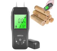 Misuratore di umidità per legna da ardere | Misuratore di umidità per cartongesso con display LCD retroilluminato - Tester digitale di perdite d'acqua per test di umidità su pareti in legno