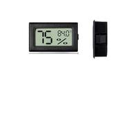 Misuratore di umidità per rettili 2 pezzi Misuratore di umidità e temperatura digitale per acquario di draghi barbuti Gechi Serpenti Ragni Habitat(Square-Black)