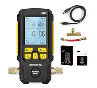 Misuratore di vuoto digitale intelligente LM100, HVAC da 0 a 2000 mbar, risoluzione 0,1 mbar, precisione ±0,2% Misuratore di vuoto Compensazione della temperatura Misuratori HVAC con 4 unità (Torr, in