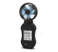 Misuratore digitale a velocità del, anemometro portatile con retroilluminazione a LED, selezione 'unità, adatto for temperatura/umidità del