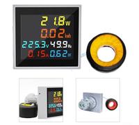 Misuratore digitale con display per la misurazione della frequenza di tensione, corrente e potenza, con chip intelligente e design per il monitoraggio a lungo termine dei circuiti (300 V)