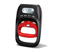 Misuratore Digitale della Forza di Presa - Dinamometro Manuale 180kg / 396lbs con Schermo LCD e Impugnatura Regolabile - per Fitness, Riabilitazione e Monitoraggio del Benessere (Nero e Rosso)