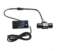 Misuratore digitale della temperatura dell'acqua per moto con retroilluminazione a LED e sensore di temperatura, adattatore DC 12 V, set per monitoraggio del liquido refrigerante, funzione di allarme