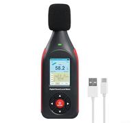 Misuratore digitale di decibel, misuratore di livello sonoro, dispositivo portatile di lettura del decibel del rumore, display LCD a colori retroilluminato, ricarica USB