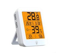 Misuratore digitale di temperatura e umidità con retroilluminazione, design magnetico da parete, per cameretta dei bambini, uso domestico, precisione ±1°C ±5% RH