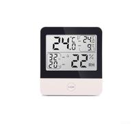 Misuratore digitale di temperatura e umidità, da -50 °C a 70 °C e 10-99% Igrometro RH con supporto da parete o supporto da tavolo per serre, farmacia, monitoraggio domestico, bianco
