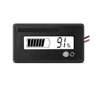 Misuratore digitale di tensione e corrente Indicatore di capacità for carrelli da golf 12 V, 24, 36, 48, 60, 72 con allarme, impostazione frontale e pulsante accensione/spegnimento(White)