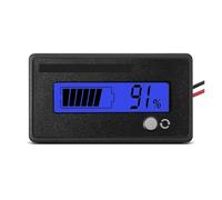 Misuratore digitale di tensione e corrente Indicatore di livello carburante for golf cart da 12 V, 24, 36, 48, 60, 72 con allarme, impostazione frontale e indicatore capacità on/off(Blue)