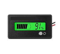 Misuratore digitale di tensione e corrente Indicatore di livello carburante for golf cart da 12 V, 24, 36, 48, 60, 72 con allarme, impostazione frontale e indicatore capacità on/off(Green)