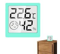 Misuratore digitale di umidità e temperatura: mini 4,2 x 0,6 cm, materiale ABS, igrometro ad alta precisione con display LCD di facile lettura | Termometro elettronico per camera del bambino, fr