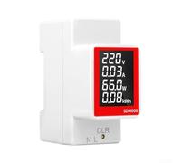 Misuratore digitale LCD per guida DIN Misura tensione AC, corrente, potenza attiva con ripristino energetico e memorizzazione dei dati