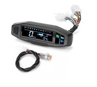 Misuratore Digitale Universale Cruscotto Per Moto | Visualizza Tachimetro Contachilometri RPM Indicatore Livello Carburante Cluster Strumenti Moto(Black)
