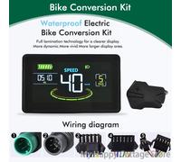 Misuratore display LCD colorato per bici elettrica H6C 24V-60V SM/Spina di collegamento impermeabile Display intelligente Ebike con USB H6C 6pin
