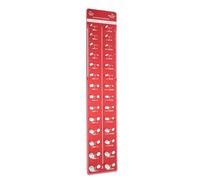 Misuratore identificatore di bulloni e dadi, controllore di filettature ad alta precisione per bulloni metrici e americani, strumento di misura delle dimensioni delle viti in (Rossa)