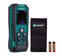 VONROC Misuratore distanza laser | Distanziometro Laser 40 metri Misura Lunghezza, volume, area, altezza indiretta Pitagora e distanza
