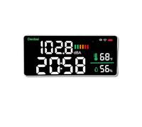 Misuratore Multifunzione 4 in 1 WiFi 2.4G, Termometro Igrometro, Decibelmetro, Schermo LED 11", Batteria Ricaricabile USB, Controllo App Tuya, Multimetro Digitale Professionale, Tester Universale