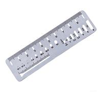 Misuratore ortopedico in acciaio inox con scala da 10 cm per punte da trapano, viti e fili Kirschner, righello di precisione portatile per applicazioni cliniche e veterinarie