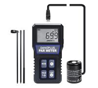 Misuratore PAR Quantum, misuratore PAR impermeabile per piante di acquari di barriera corallina IP68 Sensore Quantum a spettro completo Misuratore PPFD Data Logger, asta telescopica solida inclusa