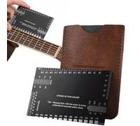 Misuratore Per L'Azione Della Chitarra - Calibro Azione In Acciaio Inossidabile Con Scale Metriche E Imperiali | Strumento Per Riparazione Chitarra - Per Adulti Casa Scuola Stage Pratica Band Basso