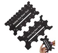 Misuratore per Occhi Sicuri | Strumento di Misurazione in Legno 2 Pezzi per Diametri 4-32 mm | Calibro per Lavori a Maglia Cucito e Creazione di Bambole | Ideale per Principianti e Appassionati di