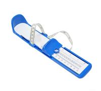 Misuratore per scarpe per adulti e bambini, righello in plastica da 80-200 mm per misurare la lunghezza e la larghezza del piede per una vestibilità perfetta (blu)