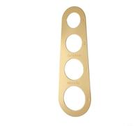 Misuratore per spaghetti in acciaio inox, per controllo delle porzioni di pasta, tagliatelle, lavabile in lavastoviglie, 1-4 porzioni, strumento di misurazione per cucina (dorato)