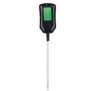 Misuratore PH del suolo 4 in 1 Misuratore di umidità Tester della luce solare Termometro Piante da giardinaggio Sensore del suolo floreale con luce nera,Monitoraggio accurato